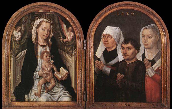 Master of the Saint Ursula Legend Diptych with the Virgin and Child and Three Donors China oil painting art